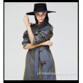 New Casual Mulheres Long Trench Revestimento